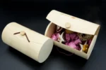 Роскошная цилиндрическая подарочная коробка из березового шпона с индивидуальным логотипом, предназначенная для ювелирных изделий, часов и подарков. — изображение 5